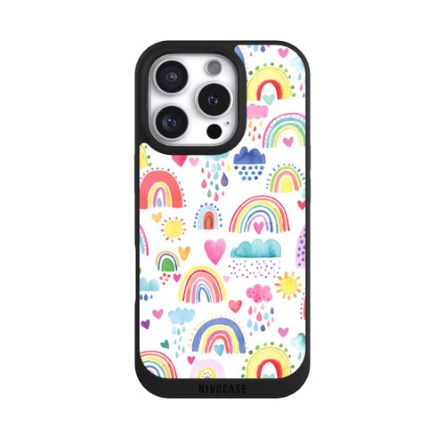 Apple iPhone 16 Pro NIVOpure Lovely Rainbows Multi Red