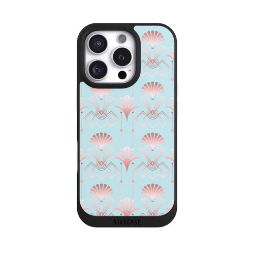 Apple iPhone 16 Pro NIVOpure Art Deco Rose Gold Elegance Blue