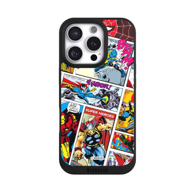 iPhone 16 Pro NIVOpure Marvel Retro Comic Blue