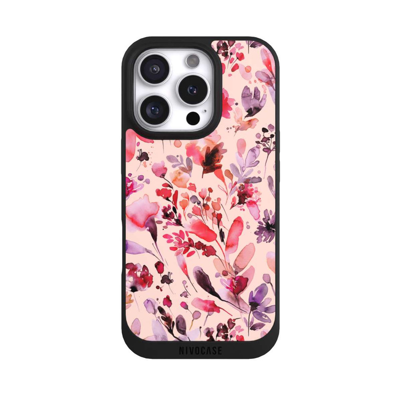 iPhone 16 Pro NIVOpure Künstlerische Blumen Viva Magenta