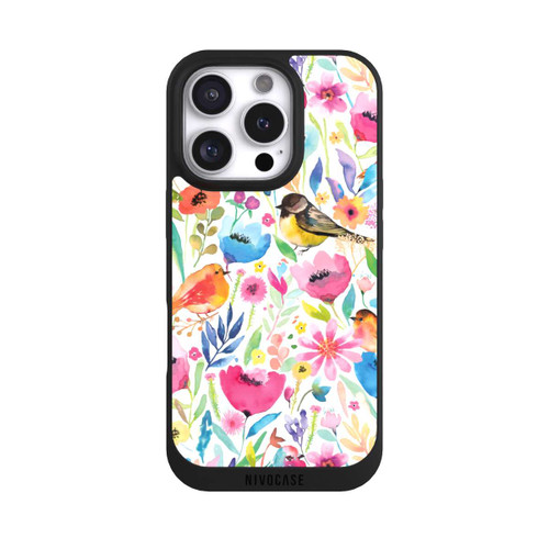 Apple iPhone 16 Pro NIVOpure Oiseaux et fleurs fantaisistes