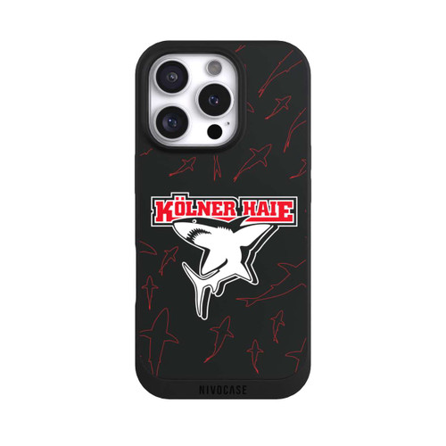 Apple iPhone 16 Pro NIVOpure Haie Muster Rot