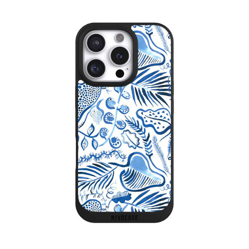 Apple iPhone 16 Pro NIVOpure Tropical Forest Leaves Blue