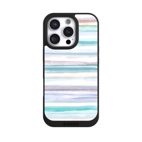 Apple iPhone 16 Pro NIVOpure Rayures pastel bleu