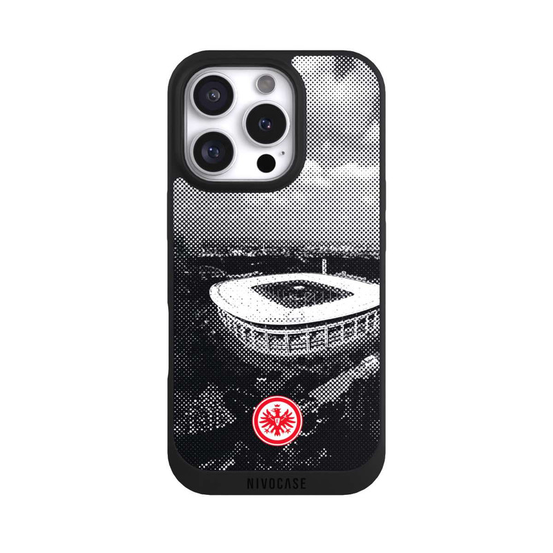 iPhone 16 Pro NIVOpure SGE Stadion Schwarz Weiß