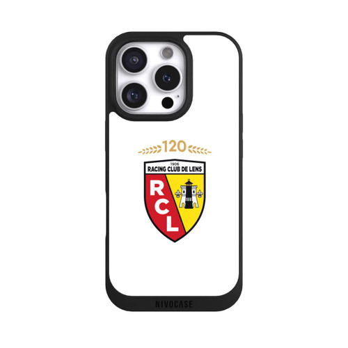 Apple iPhone 16 Pro NIVOpure RC Lens 120 Jahre Jubiläums Logo weiß