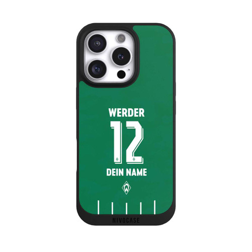 Apple iPhone 16 Pro NIVOpure Werder Bremen Trikot Personalisierbar 25-26