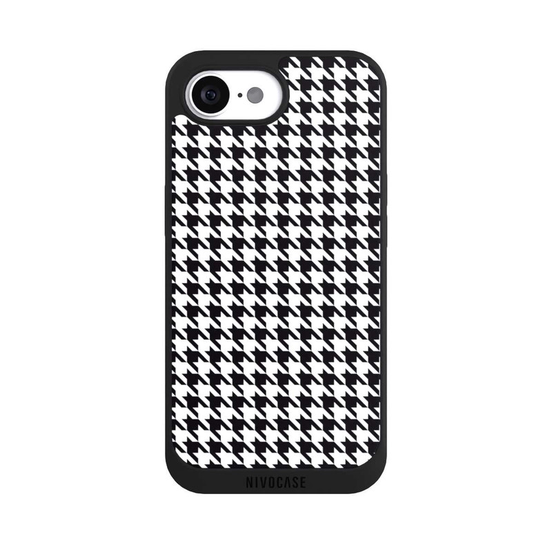 iPhone 16e NIVOpure Pied de Poule Noir Blanc