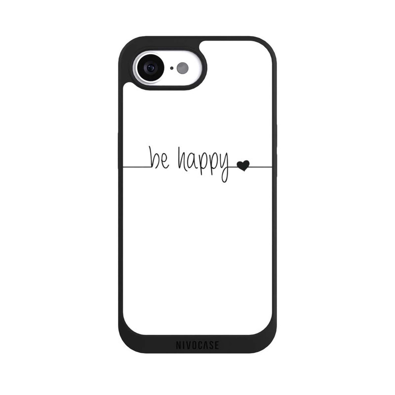 iPhone 16e NIVOpure Be Happy White Background
