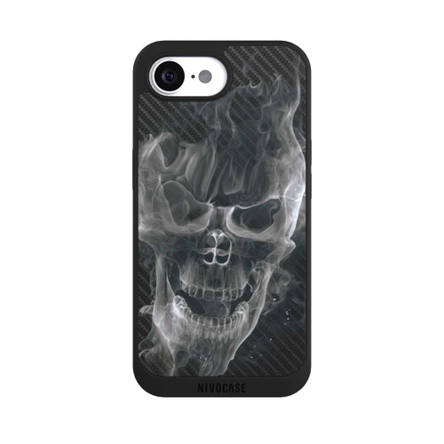 Apple iPhone 16e NIVOpure rauchender Totenkopf Carbon