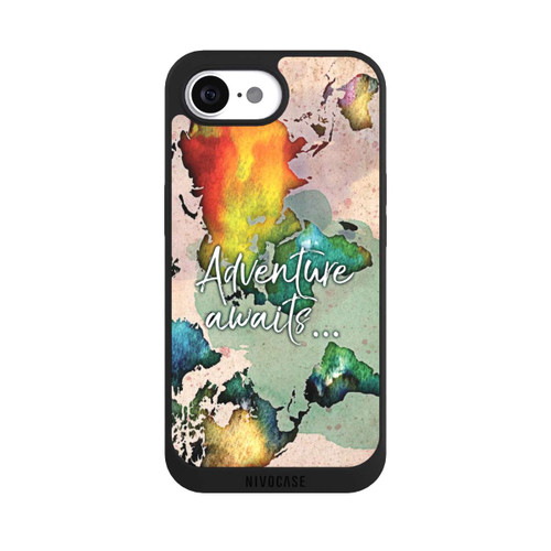 Apple iPhone 16e NIVOpure Worldmap Colourful