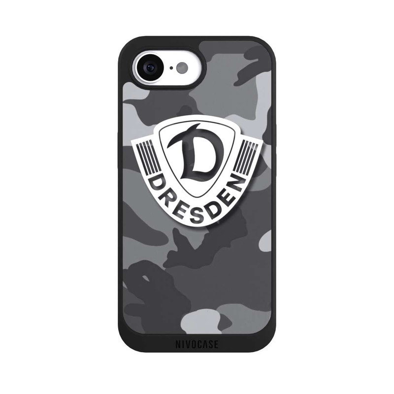 iPhone 16e NIVOpure Dresden Camouflage Grau - Dynamo Dresden