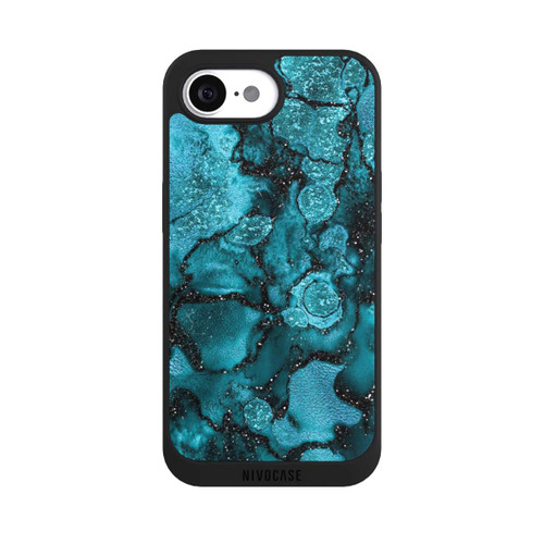 Apple iPhone 16e NIVOpure Paillettes Bleues