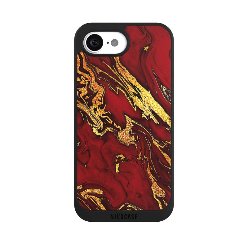 iPhone 16e NIVOpure Marbre Rouge Doré