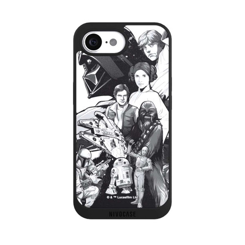 Apple iPhone 16e NIVOpure Personnages StarWars - Noir et Blanc