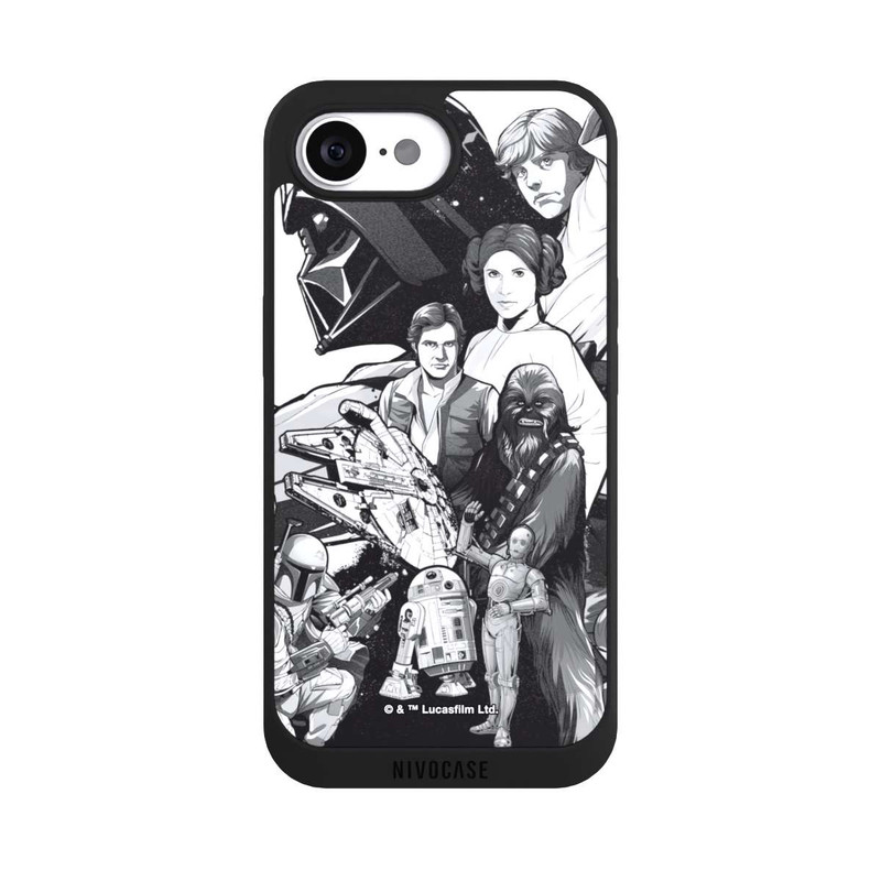iPhone 16e NIVOpure Personnages StarWars - Noir et Blanc