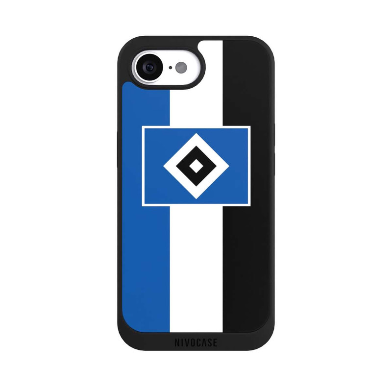 iPhone 16e NIVOpure HSV rayures - bleu-blanc-noir