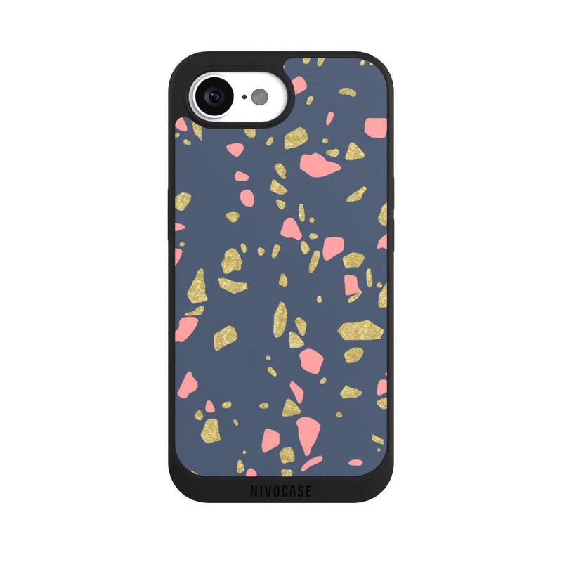 iPhone 16e NIVOpure Terazzo Gold-Optik