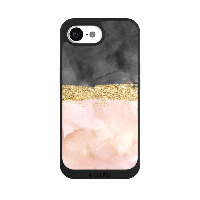 iPhone 16e NIVOpure Goldener Linien Look
