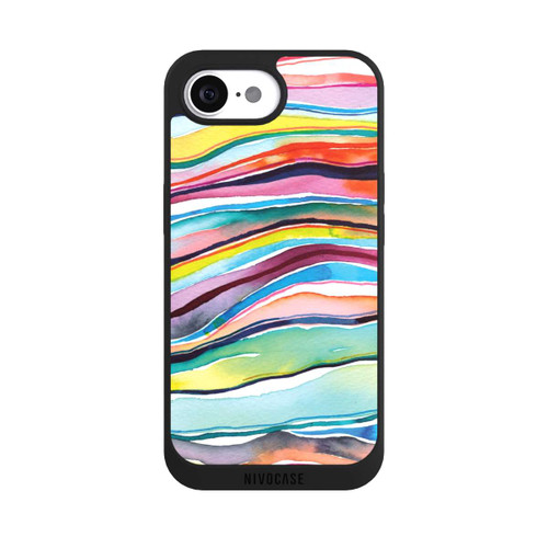Apple iPhone 16e NIVOpure Couches d'agate aquarelle