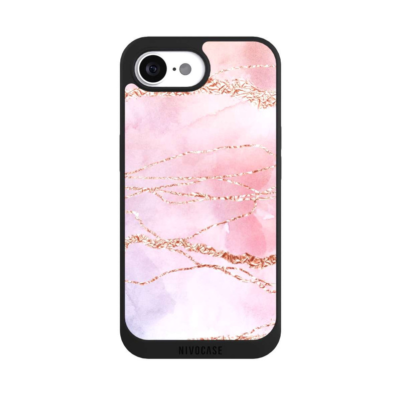 iPhone 16e NIVOpure Glitzer Look Pink Mädchen Marmor