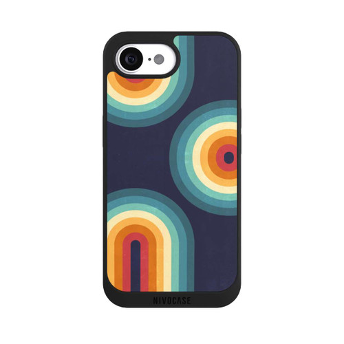 Apple iPhone 16e NIVOpure Double Rainbow on Blue