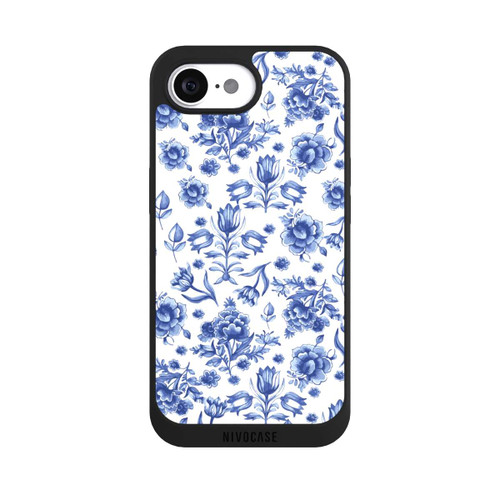 Apple iPhone 16e NIVOpure Blue Flower Pattern - Delft (NL)