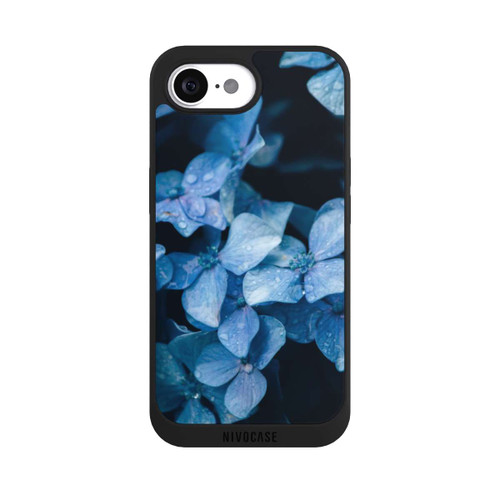 Apple iPhone 16e NIVOpure Fleurs bleues 2