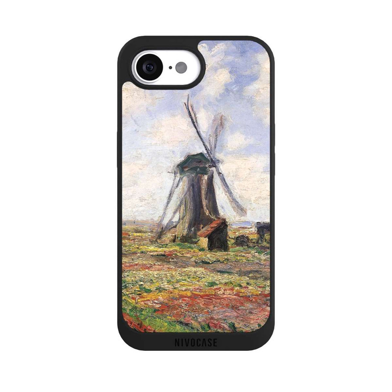 iPhone 16e NIVOpure Tulpenfelder mit der Rijnsburger Windmühle von Claude Monet