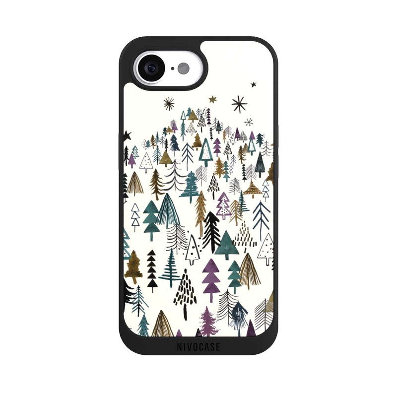 iPhone 16e NIVOpure Mountain Trees Forest Purple