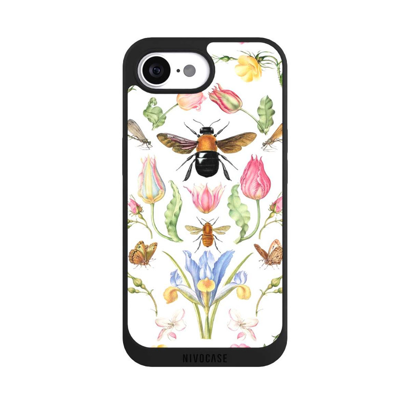iPhone 16e NIVOpure Wildblumen mit Biene weiß
