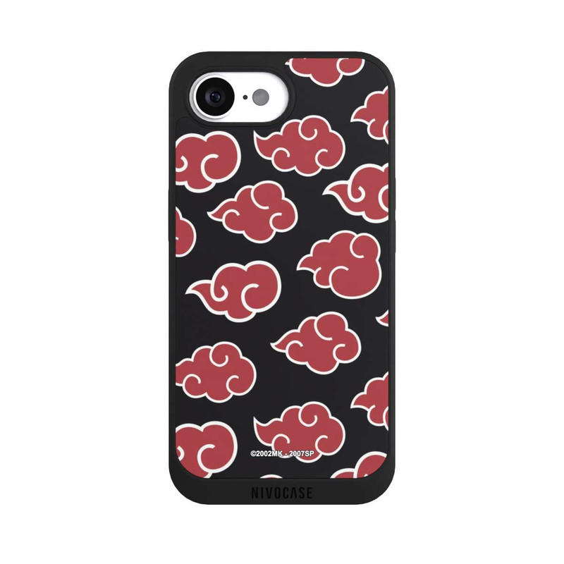 iPhone 16e NIVOpure Akatsuki Pattern Black Big