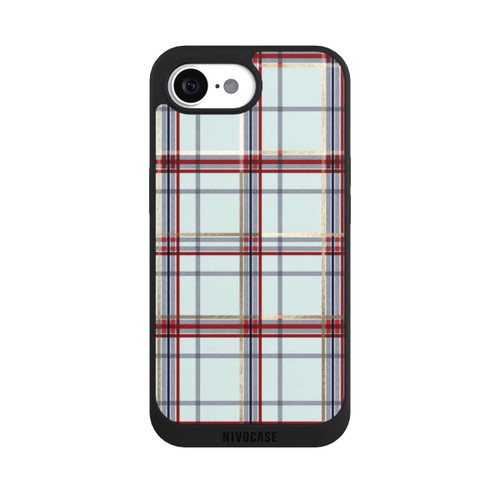Apple iPhone 16e NIVOpure Tartan Blau