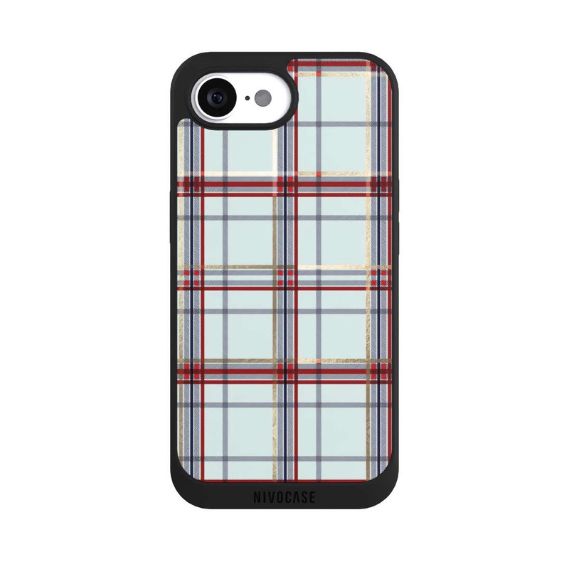 iPhone 16e NIVOpure Tartan Blue