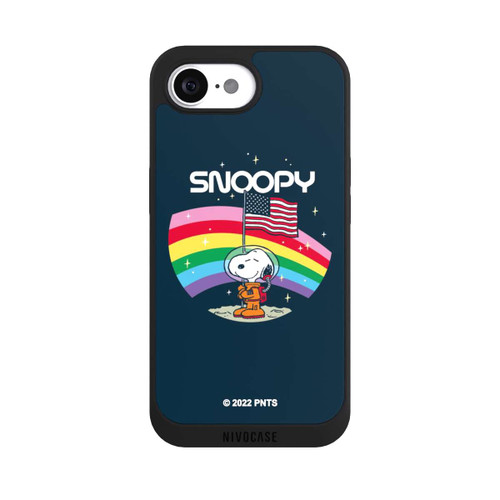 Apple iPhone 16e NIVOpure Snoopy Weltraumreisender Regenbogen