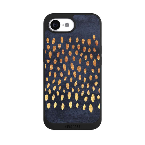 Apple iPhone 16e NIVOpure Muster Gold und Marine
