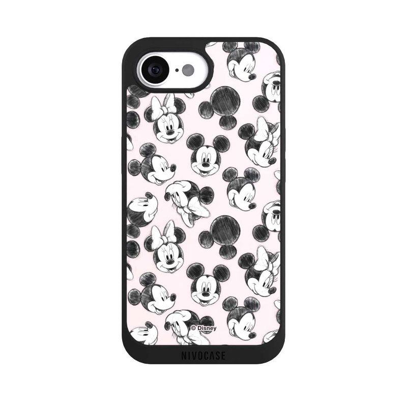 iPhone 16e NIVOpure Minnie & Mickey Viele Gesichter Pink