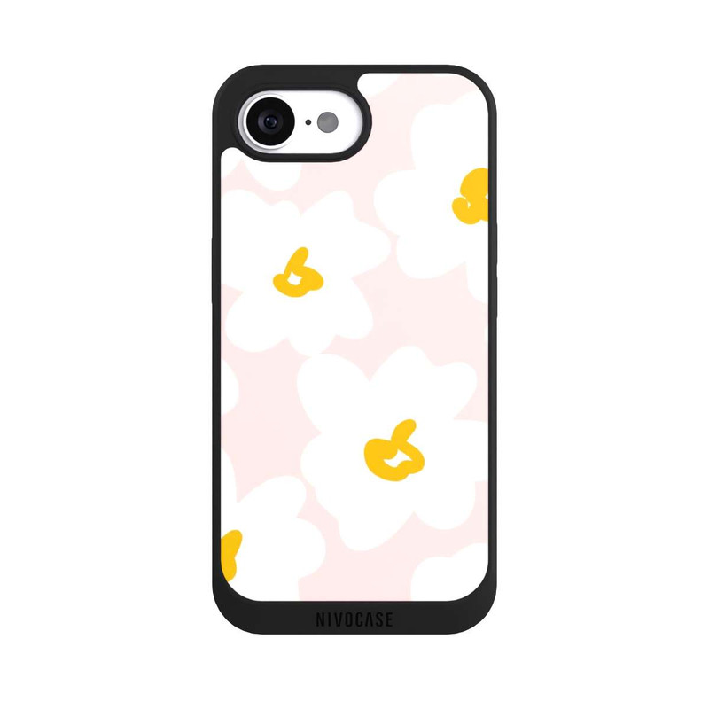 iPhone 16e NIVOpure Retro Flower Wall Daisy Apricot