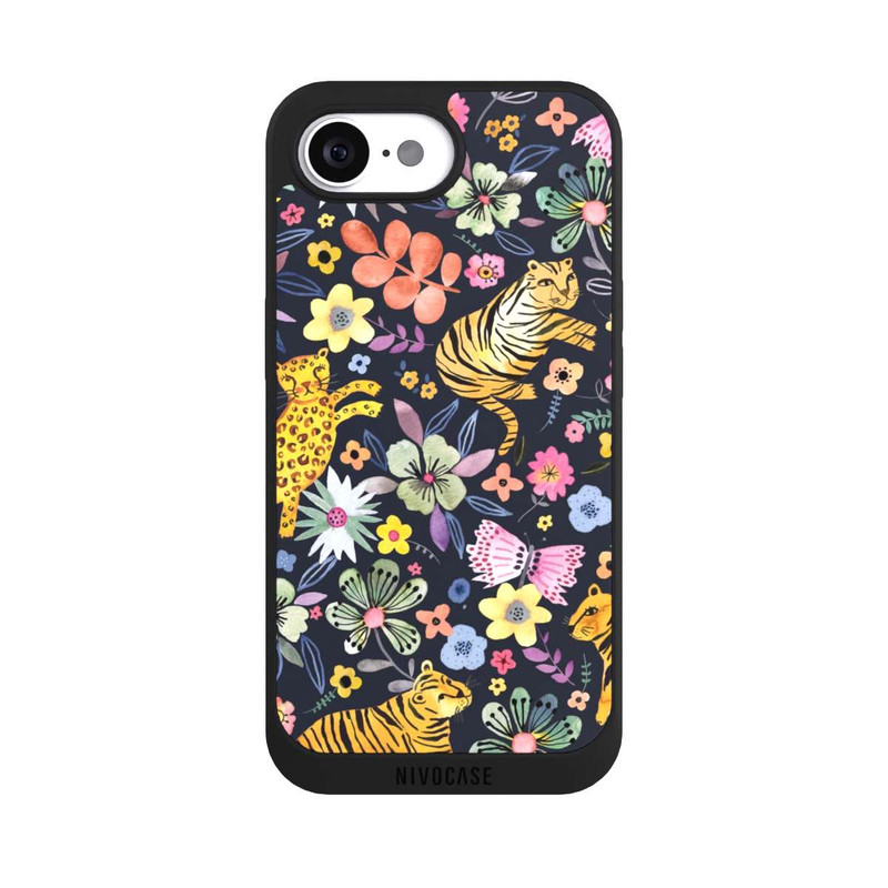 iPhone 16e NIVOpure Spring Tigers Flowers Black