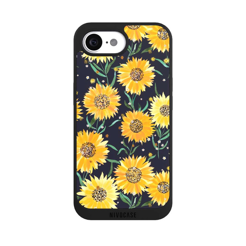 iPhone 16e NIVOpure Sonnenblumen schwarz