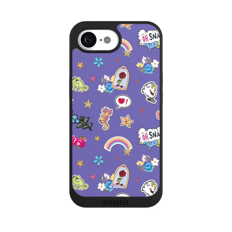 iPhone 16e NIVOpure Princess Pattern Purple Disney Princess