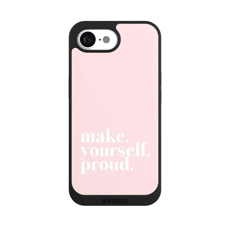iPhone 16e NIVOpure Make Yourself Proud Zitat - Altrosa