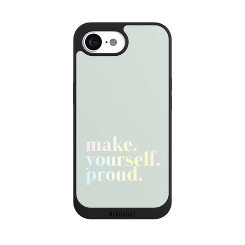 Apple iPhone 16e NIVOpure Make Yourself Proud Citation - Menthe et dégradé