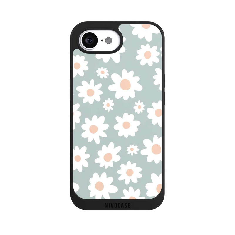 iPhone 16e NIVOpure Gänseblümchen Muster grün