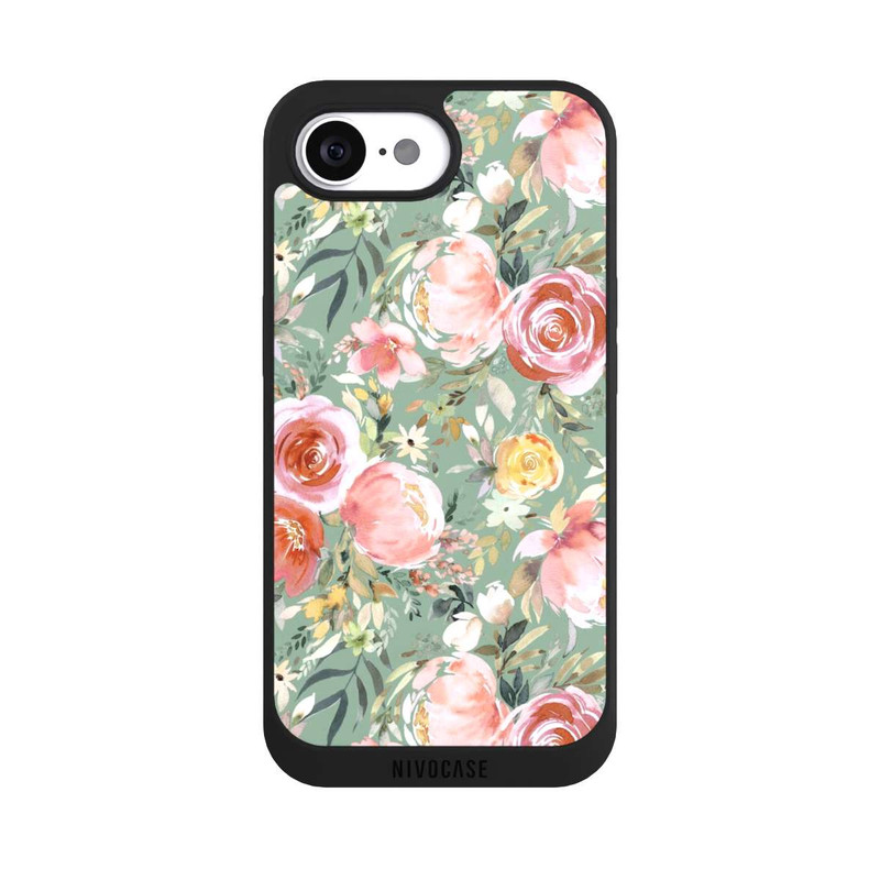 iPhone 16e NIVOpure Pastellfarbener Pfingstrosenstrauß