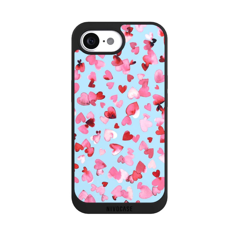 iPhone 16e NIVOpure Valentinstagsherzen in rosa blau