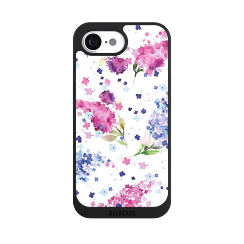 Apple iPhone 16e NIVOpure Hortensias Floraux Lilas Rose