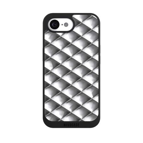 Apple iPhone 16e NIVOpure Glamour Silver Squares