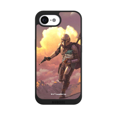 Apple iPhone 16e NIVOpure Les nuages ​​du coucher du soleil Mandalorien et Grogu