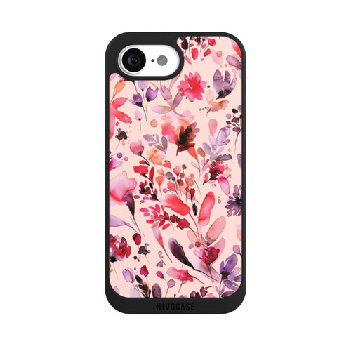 Apple iPhone 16e NIVOpure Künstlerische Blumen Viva Magenta